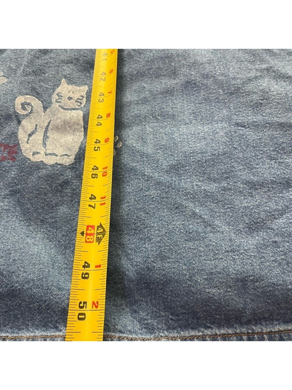 Vintage Rama of USA Cat Denim Maxi Dress Pockets XL - Picture 10 of 12